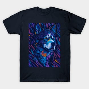 Abstract Siberian Husky T-Shirt